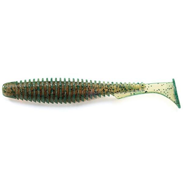 FISHUP U-Shad 7,62cm (9pcs.), #017 - Motor Oil Pepper Kunststoffköder