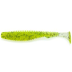   FISHUP U-Shad 7,62cm (9pcs.), #055 - Chartreuse/Black Kunststoffköder
