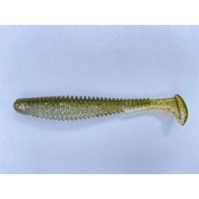   FISHUP U-Shad 10,16cm (8pcs.), #202 - Green Pumpkin/Pearl Kunststoffköder
