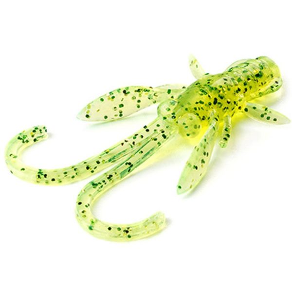 FISHUP Baffi Fly 3,81cm (10 Stk.), #026 - Flo Chartreuse/Grün Plastik Kunstköder