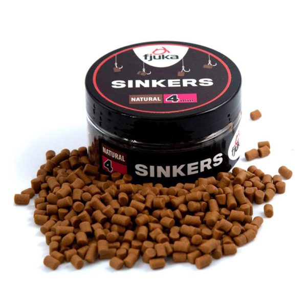 Fjuka Sinkers Natural 4mm Sinkender Hakenk&ouml;der 50gr