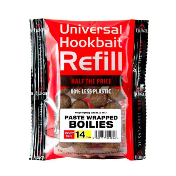 Fjuka Wrapped Boilies 14mm Boilie Nachf&uuml;llung in Verpackung 50gr