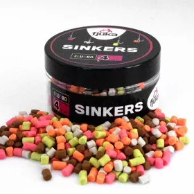 Fjuka Sinkers Color Mixed Sinkende Hakenköder 4mm