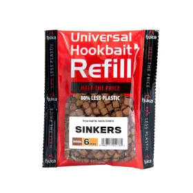   Fjuka Sinkers Mixed Colours 6mm Sinkender K&ouml;der Nachf&uuml;llpackung 50gr