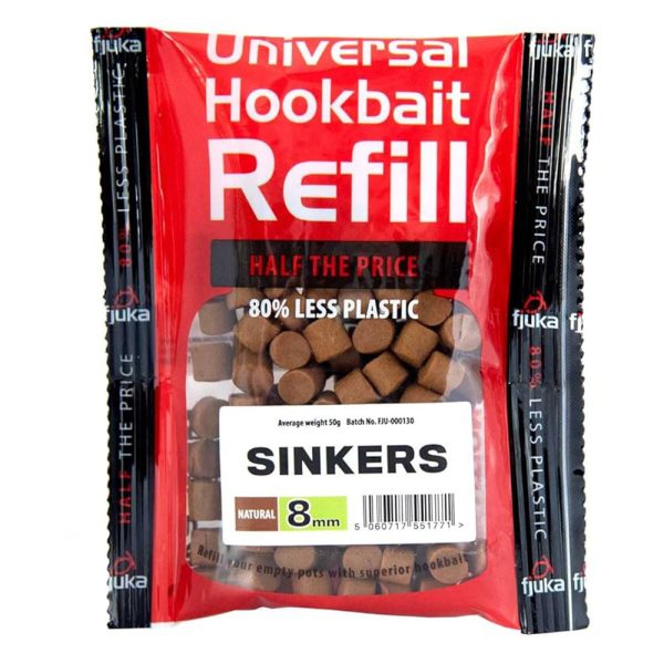 Fjuka Sinkers Mixed Colours 8mm Sinkender K&ouml;der Nachf&uuml;llpackung 50gr