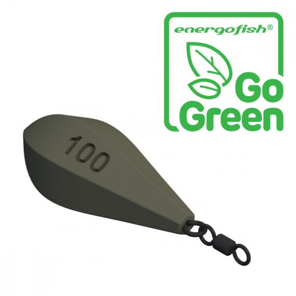 Carp Expert Torpedo Wirbel-Weitwurf Gefärbtes Go Green Boilie-Blei 100g