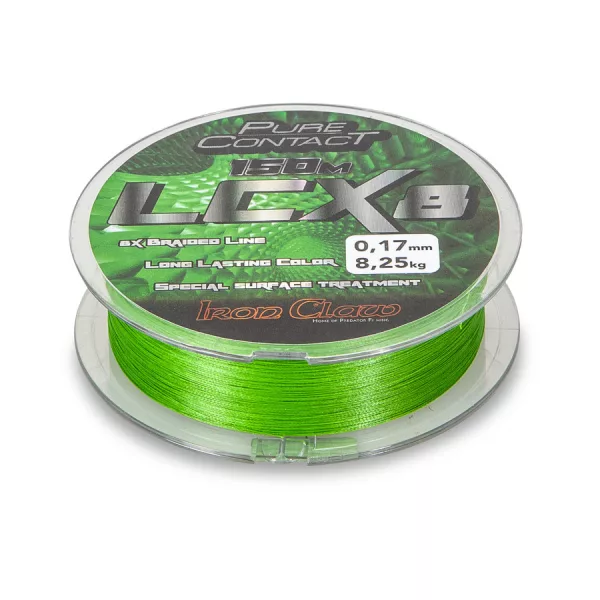 Iron Claw Pure Contact LCX8 Zöld 0,15mm 150m Fonott Főzsinór
