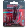 Uni Cat BTX-88 Bait Gripper 5/0 Füles, Szakállas Egyágú Harcsázó Horog 4db