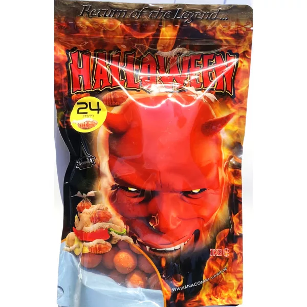 Anaconda Halloween Boilie 24mm Würzig-Süß-Seidenraupe Boilie 1kg