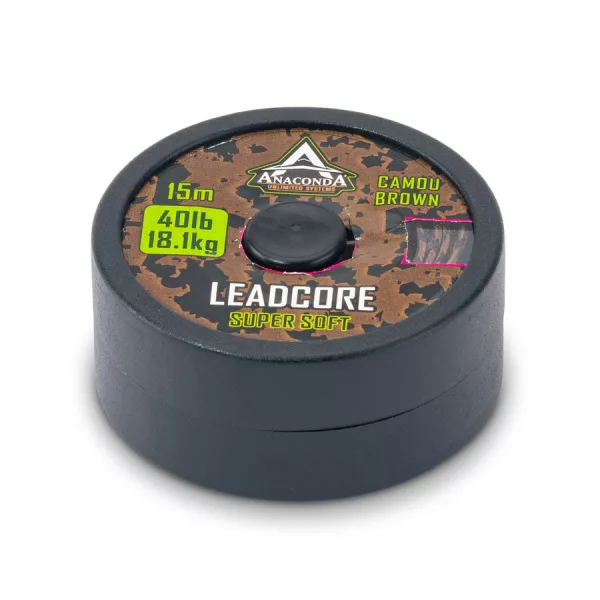 Anaconda Super Soft Leadcore Braun 5m 60lb geflochtene Vorfachschnur