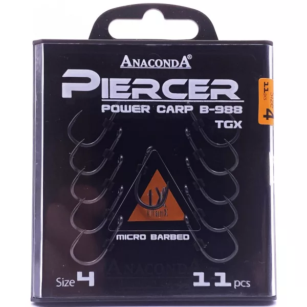 Anaconda Piercer Power Carp B-988 TGX 4 Öhr, Widerhaken Karpfenhaken 11db