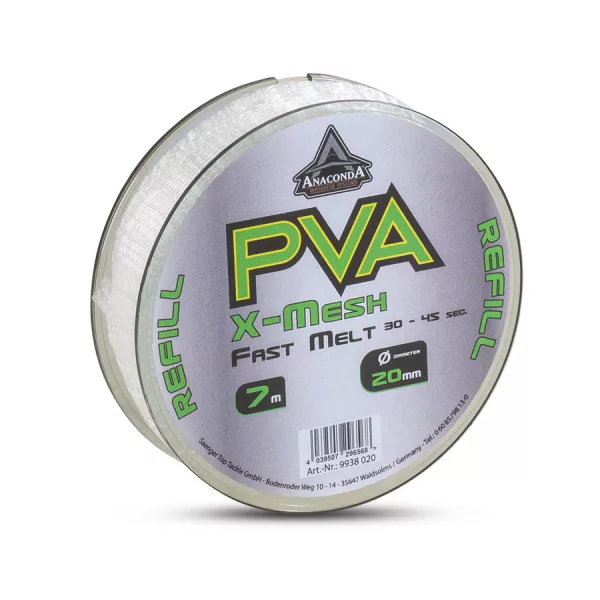 Anaconda Fast Melt PVA X-Mesh 20mm Schnell lösliches PVA-Netz 7m