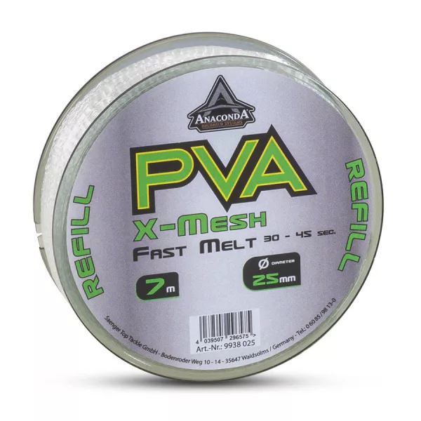 Anaconda Fast Melt PVA X-Mesh 25mm Schnell lösliches PVA-Netz 7m