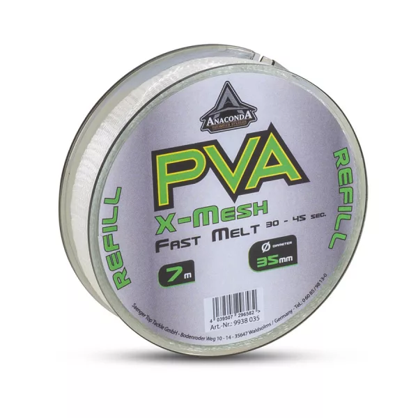 Anaconda Fast Melt PVA X-Mesh 35mm Schnell lösliches PVA-Netz 7m