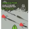 Fox Rage Predator Kwik Change Paternoster Trace 30cm Stahlvorfach mit Drilling Größe 6