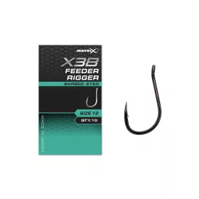   Matrix X3B Feeder Rigger 14 Barbed Füles, Szakallás Horog 10db