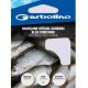 Garbolino Blue Roach Haken an Nylon 18 mit Plättchen, mit Widerhaken, Monofil vorgebundener Haken 10 Stück