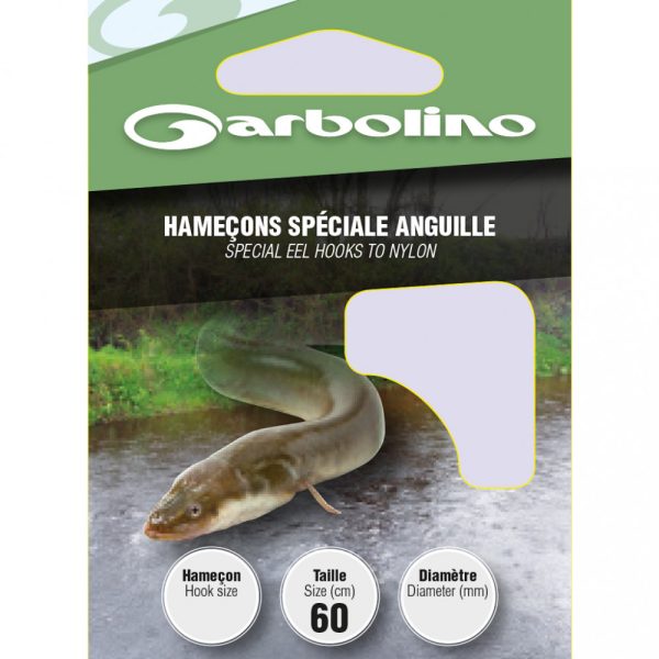 Garbolino - SPECIAL EEL L22 H8 - Monofiler vorgebundener Haken - Vorgebundener Haken - Widerhakenhaken, Plättchenhaken