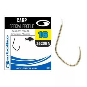  Garbolino Carp Special Profile 2620BN 12 Platten, Widerhakenloser Feederhaken 14 Stk.