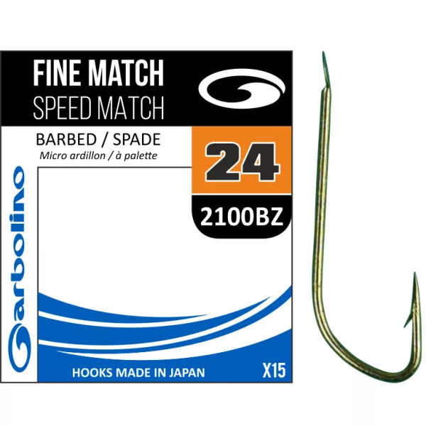Garbolino FINE SPEED MATCH - 2100BZ - BARBED 24 Haken