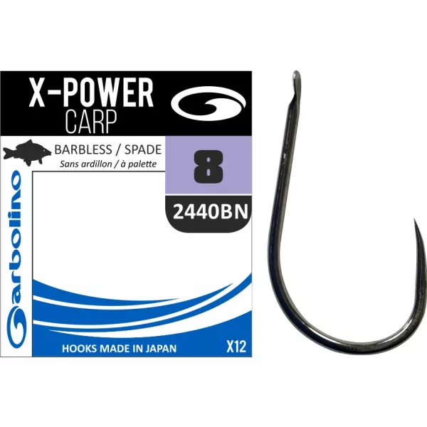Garbolino - X-Power Carp 2440BN Haken mit Platte 12