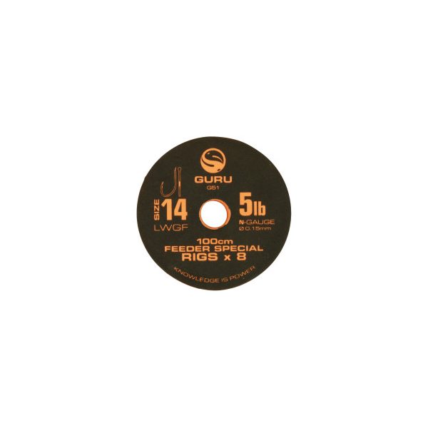 Guru LWGF Feeder Special Rig Vorfachhaken - 100cm - Gr. 18