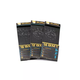   Guru QM1 Bayonet 14 Ösen, widerhakenloser, vorgebundener Monofilhaken 8 Stk.