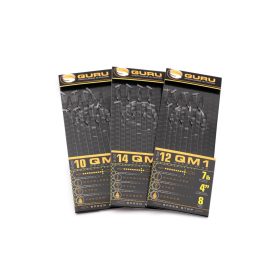   Guru QM1 Speed Stop 12 Ösen, widerhakenloser, vorgebundener Monofilhaken 8 Stk.