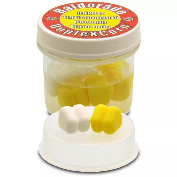 Haldorádó DupleXCorn Kokos-Tigernuss 8 Stück/Box 10x9x9,5mm Gummimais