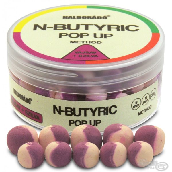 Haldorádó N-Butyric Pop Up Method 9, 11 mm - Buttersäure + Pflaume