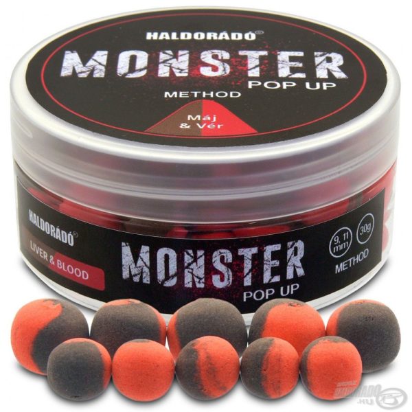 Haldorádó MONSTER Pop Up Method 9, 11 mm - Leber & Blut