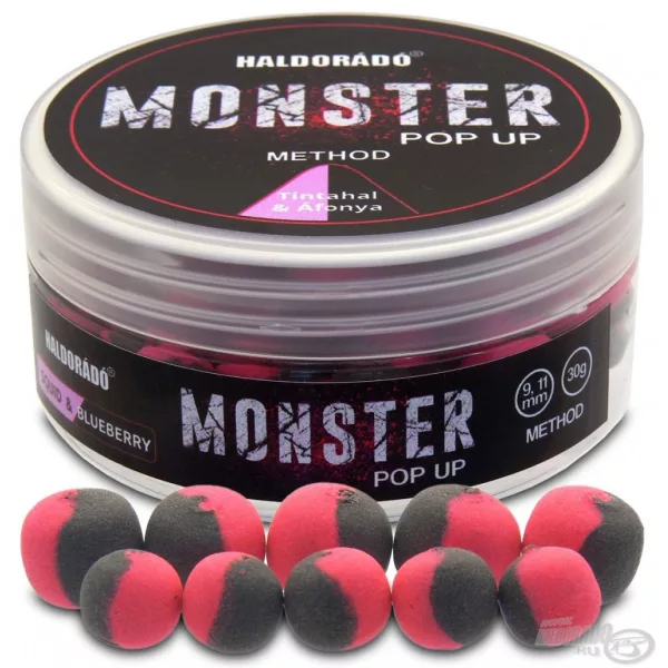 Haldorádó MONSTER Pop Up Method 9, 11 mm - Tintenfisch & Blaubeere