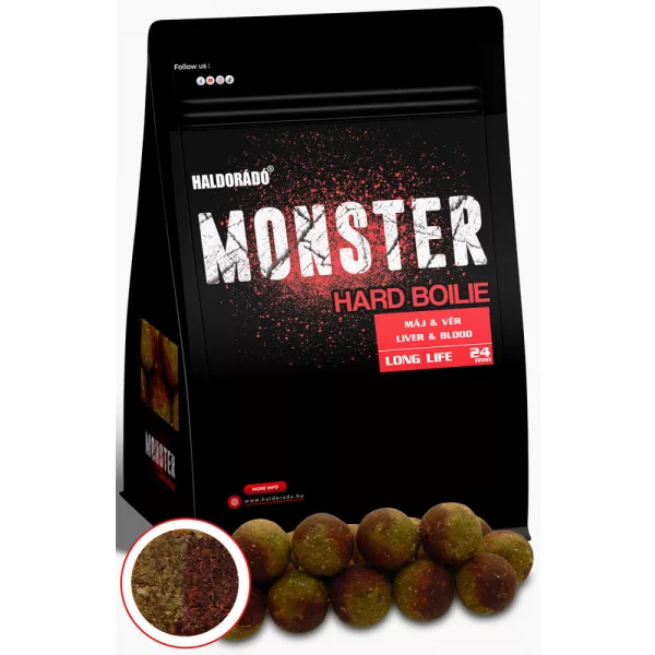 Haldorádó Monster Hard Boilie Leber-Blut 700gr 24mm Boilie