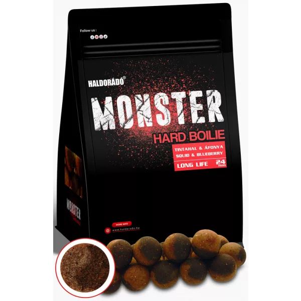Haldorádó Monster Hard Boilie Tintenfisch-Heidelbeere 700gr 24mm Boilie