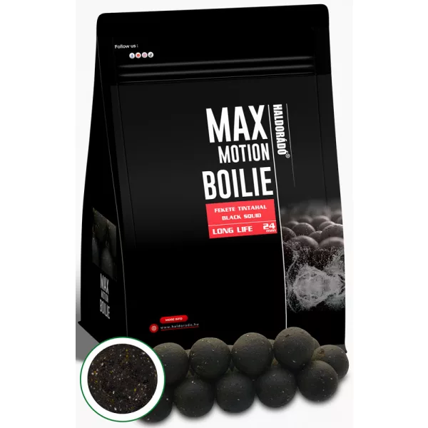 Haldorádó Max Motion Boilie Long Life Schwarzer Tintenfisch 800gr 24mm Boilie