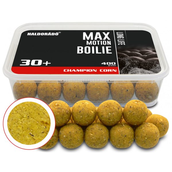 Haldorádó Max Motion Boilie Long Life Champion Mais 400g 30mm Boilie