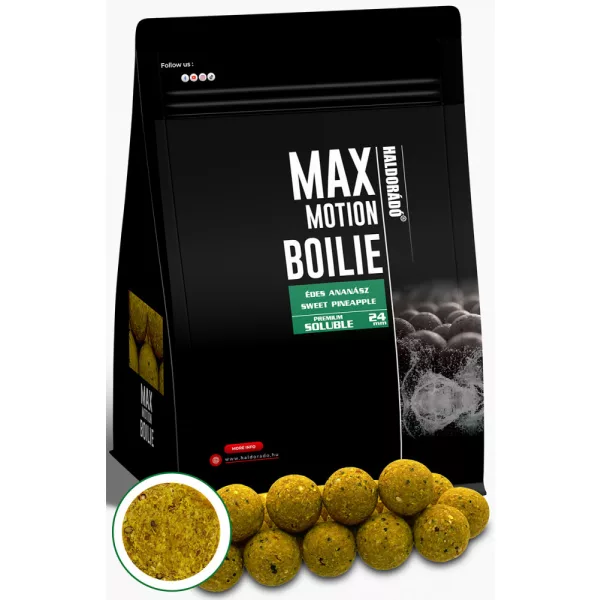 Haldorádó Max Motion Boilie Premium Soluble Süße Ananas 800gr 24mm Boilie