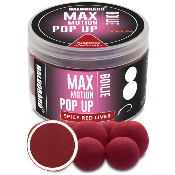 Haldorádó Max Motion Boilie Pop Up Würzige Rote Leber 50gr 16-20mm Bojli