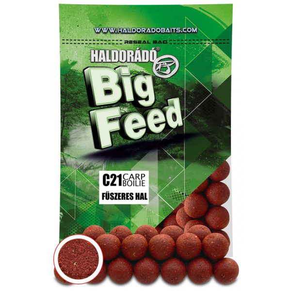 Haldorádó Big Feed C21 Boilie Würziger Fisch 700gr 24mm Bojli