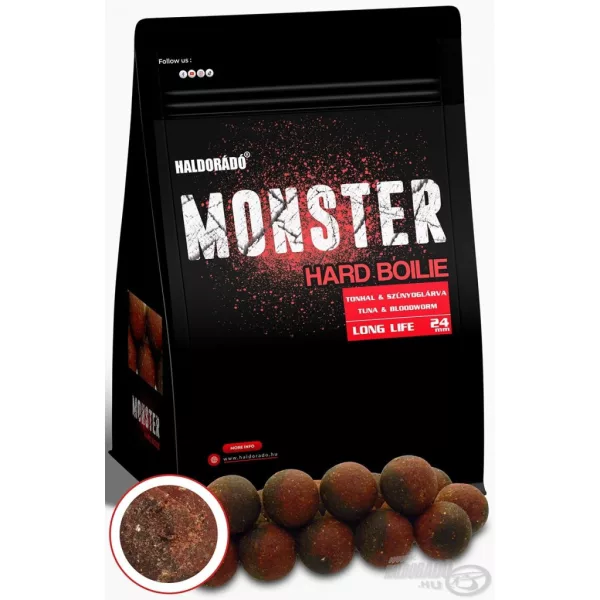Haldorádó Monster Hard Boilie 24+ Thunfisch & Mückenlarven Boilie 700gr