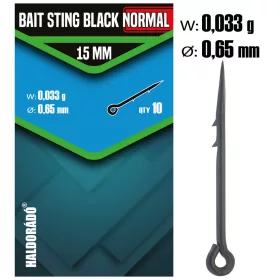 Haldorádó Bait Sting Black Normal 15mm Csalitüske 10db