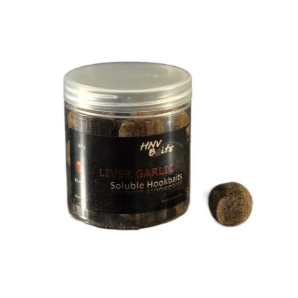 HNV Baits Liver Garlic Soluble Big Balls Hookbaits 30mm Lösliche Hakenköder 165gr
