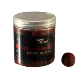   HNV Baits Red Spicy Squid Soluble Hookbaits 24mm Löslicher Hakenköder 165gr