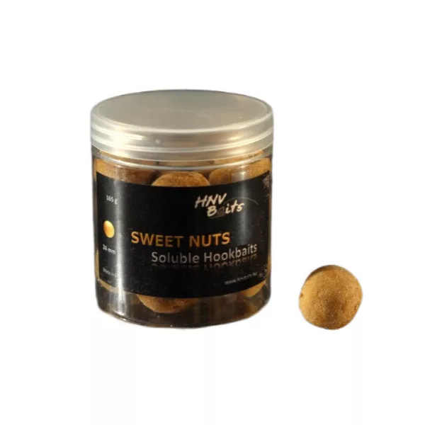 HNV Baits Sweet Nuts Soluble Hookbaits 24mm Löslicher Hakenköder 165gr