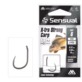   Mikado Sensual Xtra Strong 10, geöster, mit Widerhaken, vorgebundener Haken 10 Stk.