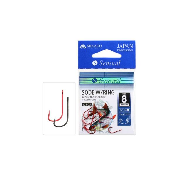 Mikado Sensual Sode W/Ring 10 Brassenhaken mit Öhr und Widerhaken 10 Stk.