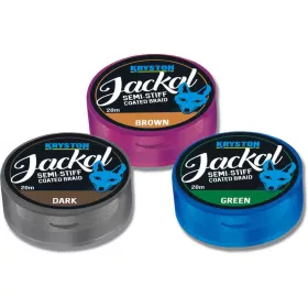   Kriston Jackal Semi-Stiff 30Lbs 20m 0.53mm Braun Geflochtene Vorfachschnur-Braun