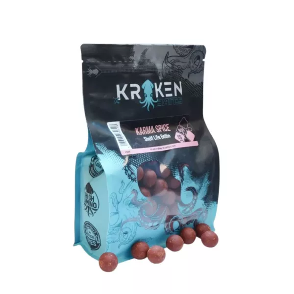 The Kraken Baits Karma Spice Shelf Life 28mm Würziger Hakenköder Boilie 900gr