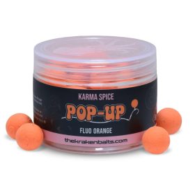   The Kraken Baits Karma Spice Fluo Orange Würziger 15mm Pop Up 50gr