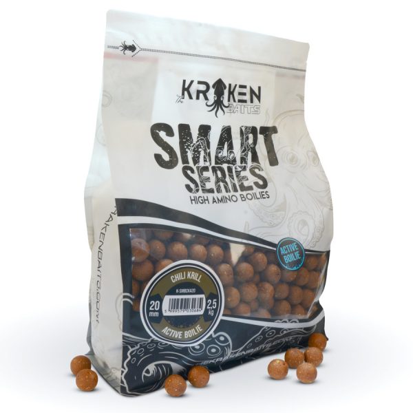 The Kraken Baits Smart Series Active Chili Krill 24mm Bojli 2,5kg